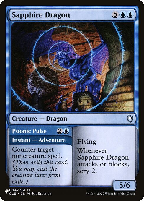 Sapphire Dragon // Psionic Pulse