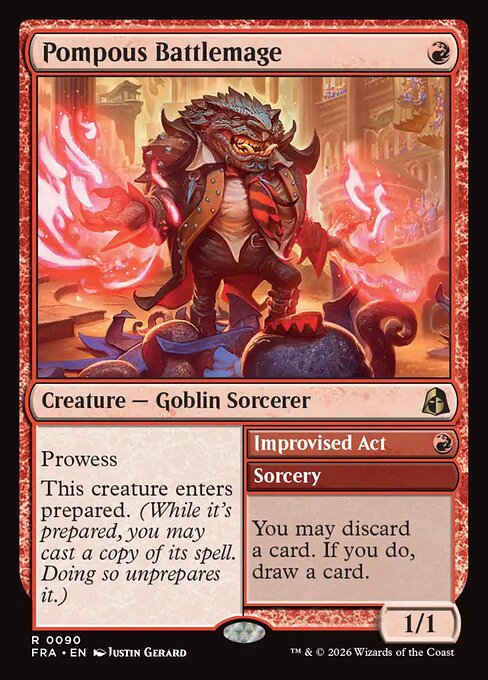 Pompous Battlemage // Improvised Act