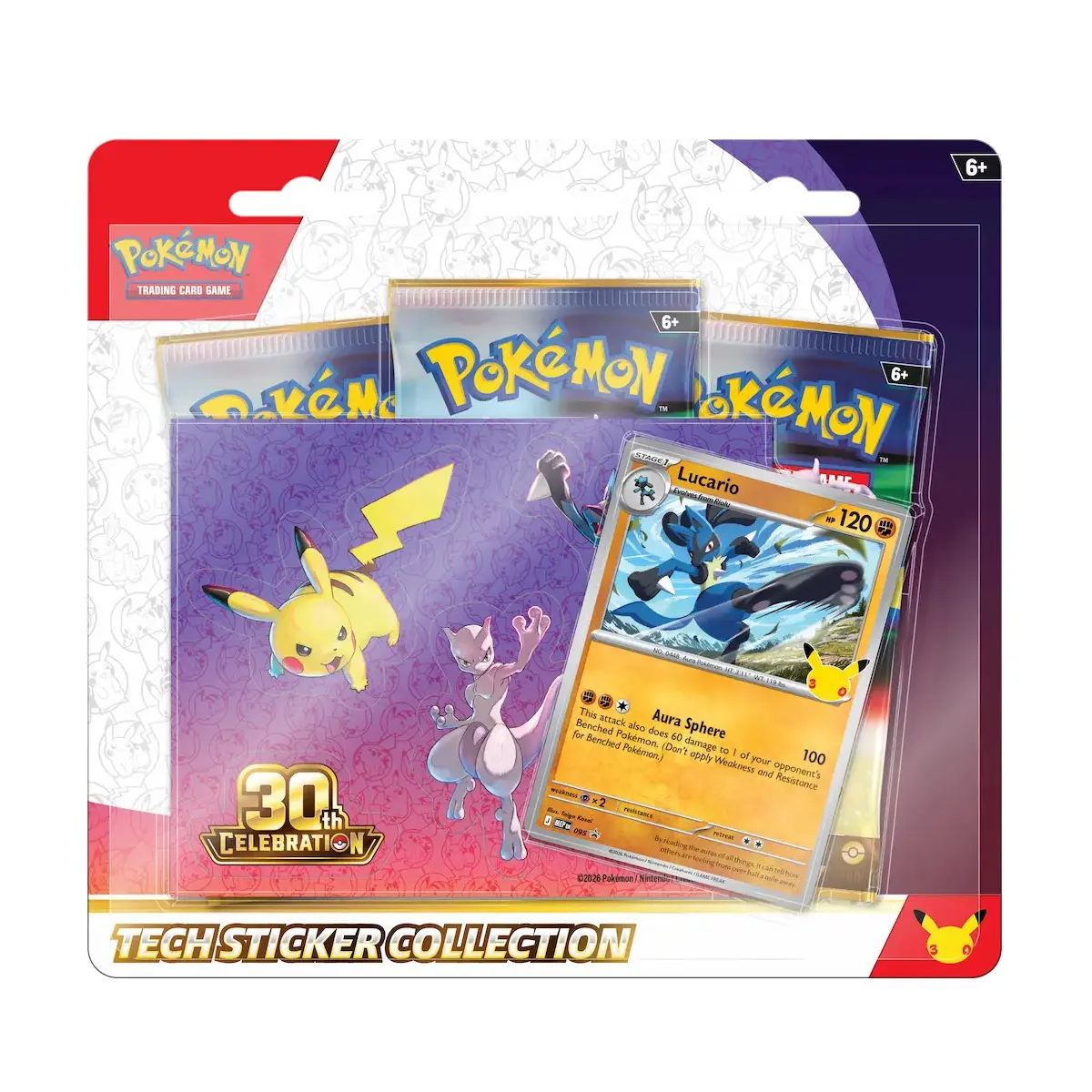 30th Celebration Tech Sticker Collection Lucario